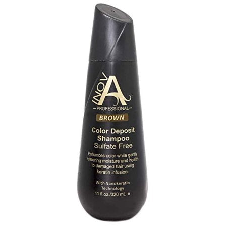 Inova Professional Color Deposit Shampoo, Brown 11 oz - Sharp Looks Salon