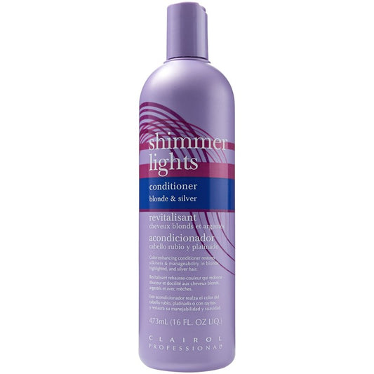 Clairol Shimmer Lights Conditioner - blonde & silver 16oz - Sharp Looks Salon