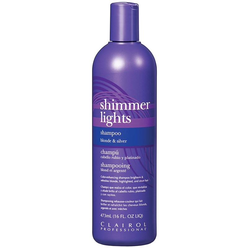 Clairol Professional Shimmer Lights Shampoo Blonde & Silver 16oz - Sharp Looks Salon