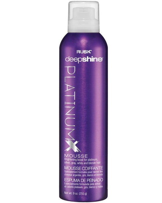 Rusk Deepshine PlatinumX Mousse 9oz - Sharp Looks Salon